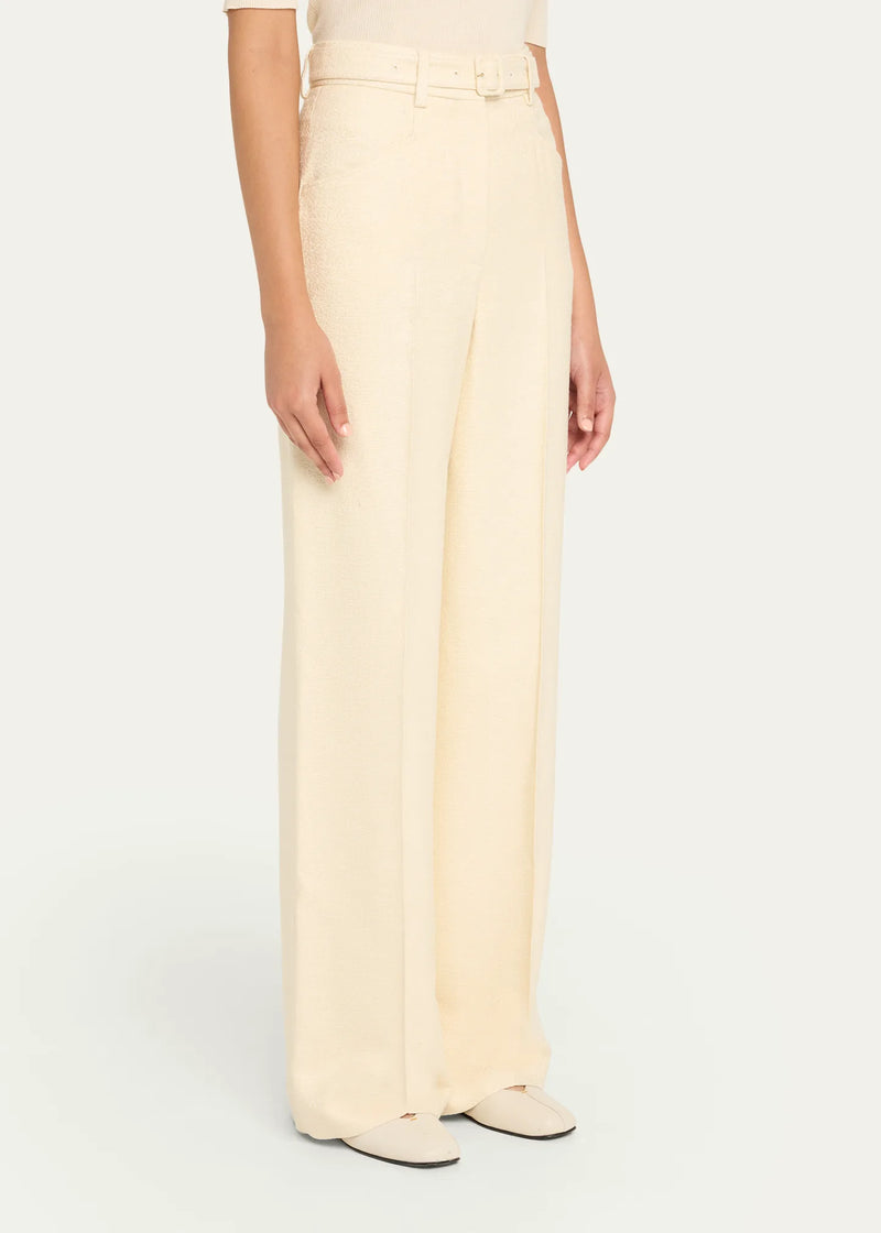 Norman Wide-Leg Silk Tweed Trouser