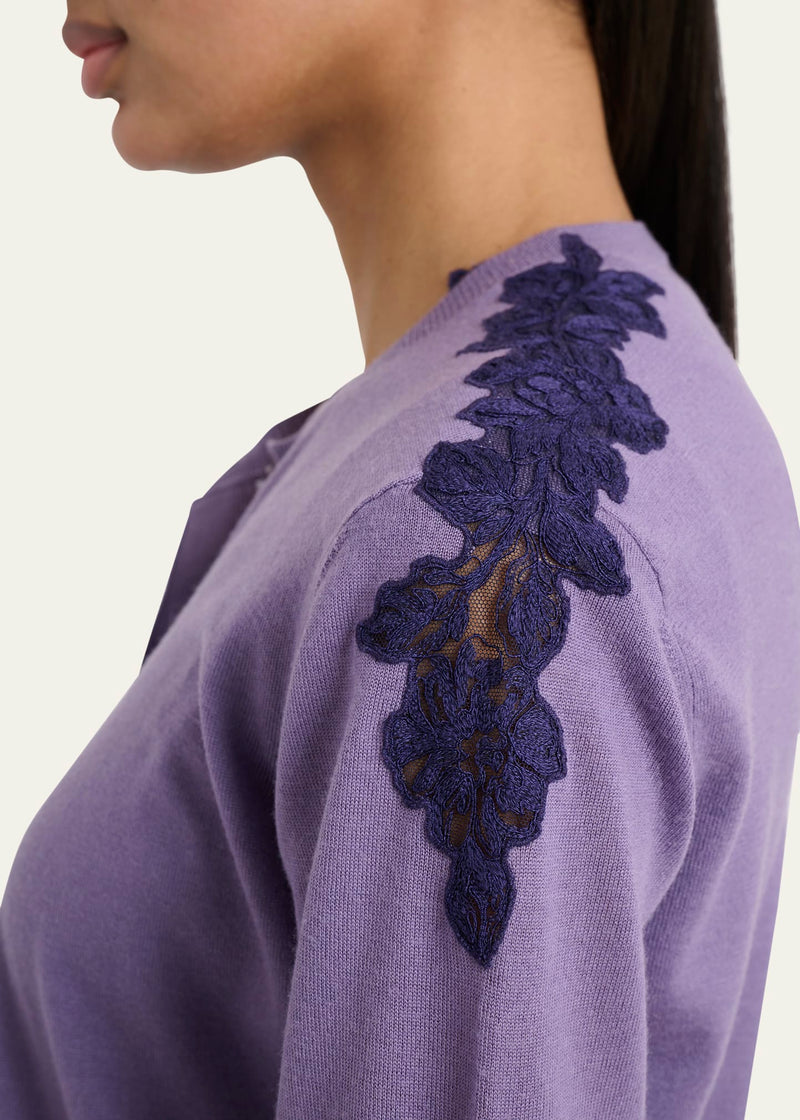 Lace Insert Cardigan