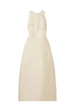The Shiva Panelled Linen and Silk-Blend Dupion Dress