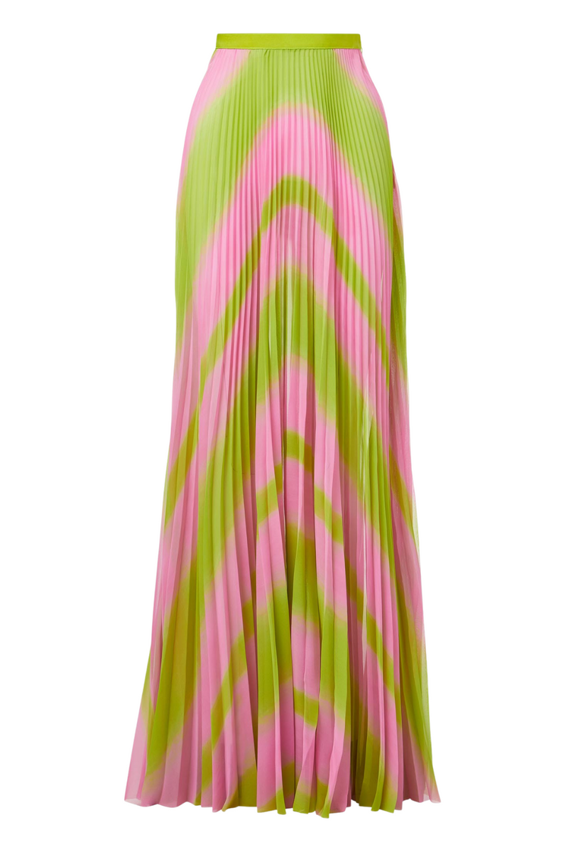 Chiffon Pleated Floor Length Skirt