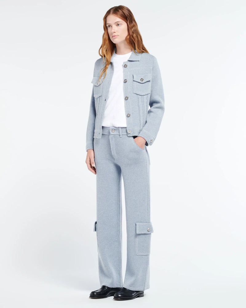 Cashmere & Cotton-blend Denim Jacket