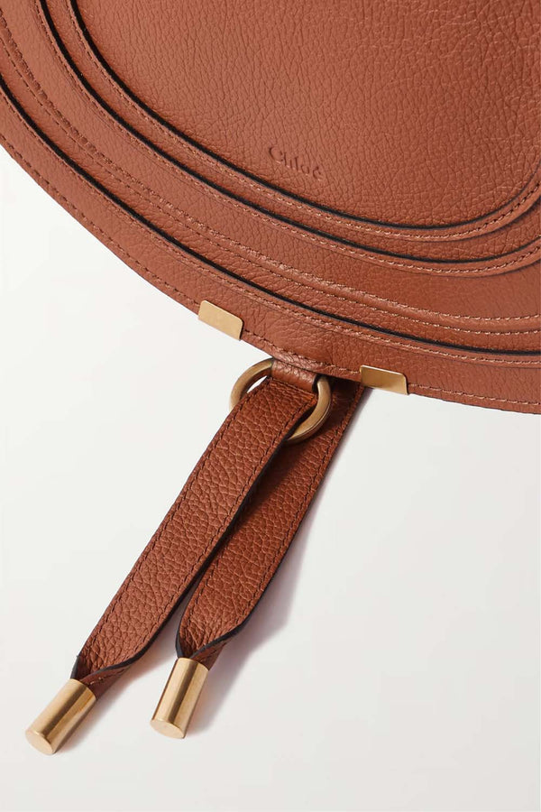 Marcie Small Leather Saddle Bag