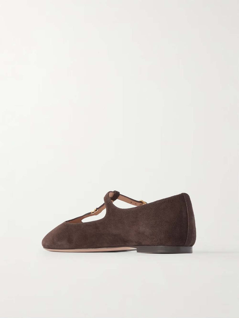Marcie Embellished Suede Ballet Flats
