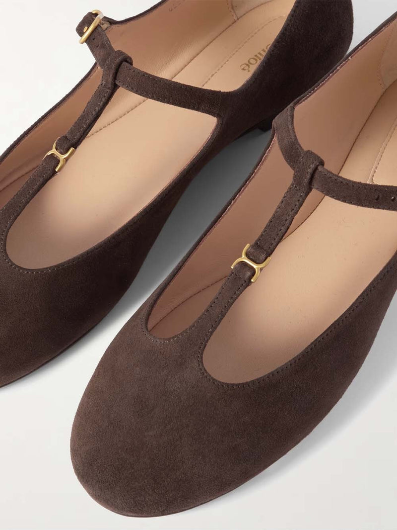 Marcie Embellished Suede Ballet Flats