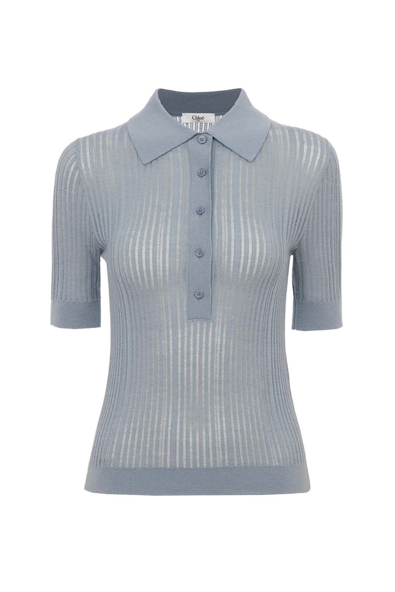 Wool Polo Top