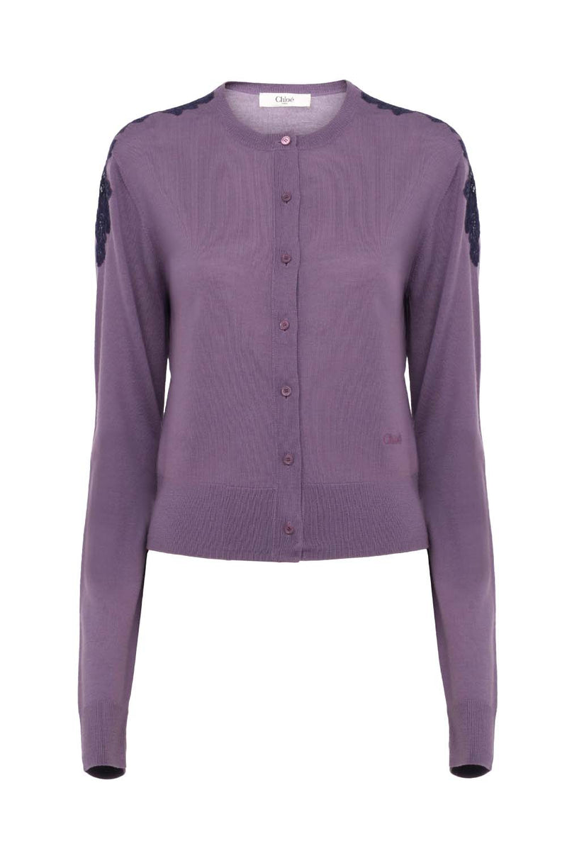Lace Insert Cardigan
