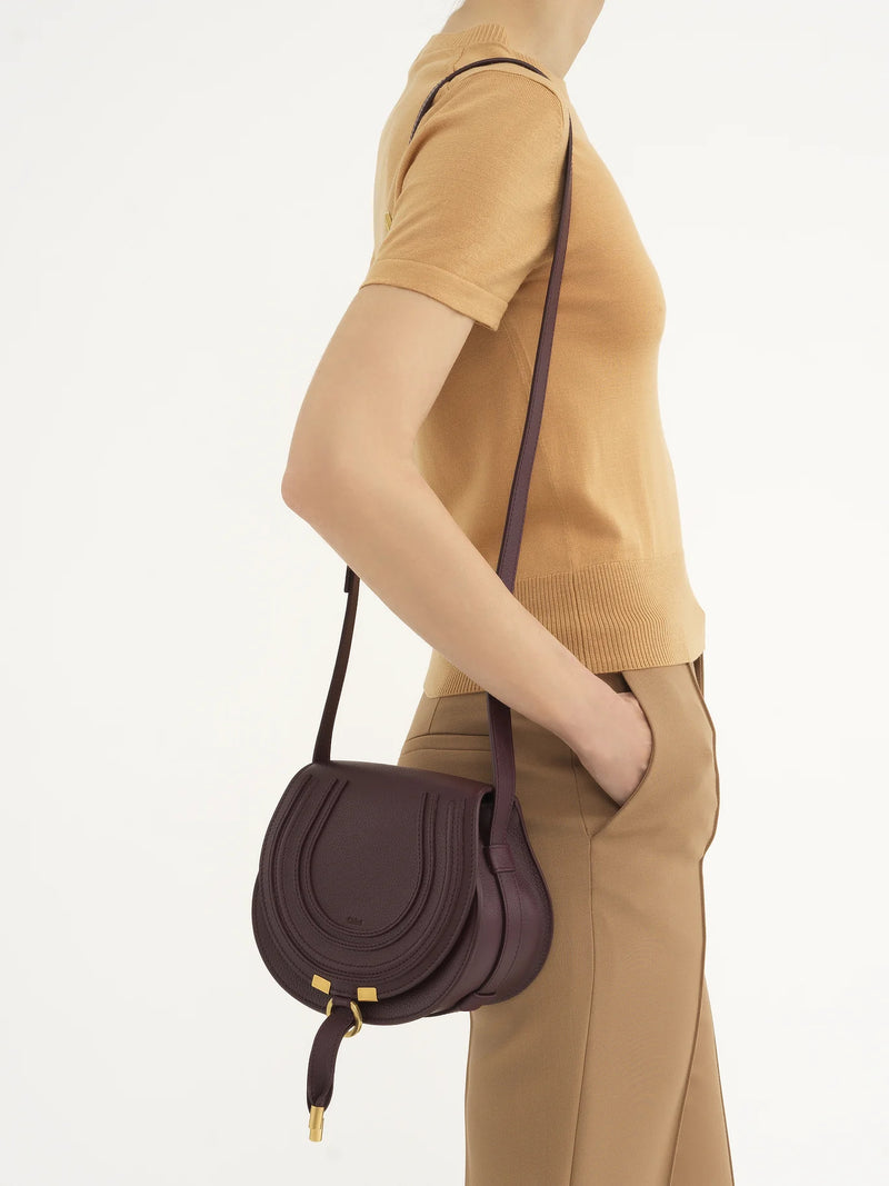 Small Marcie Leather Saddle Bag