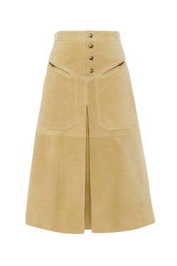 Suede Midi Skirt