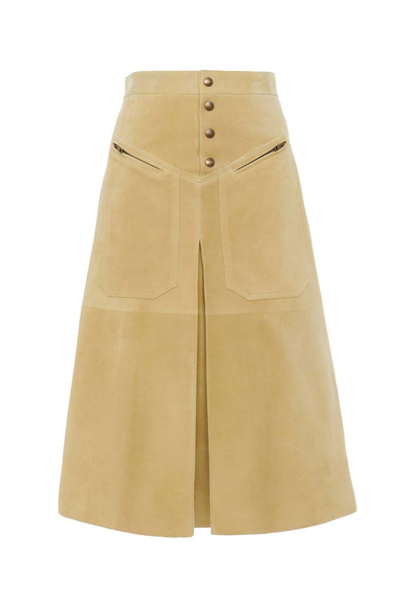 Suede Midi Skirt
