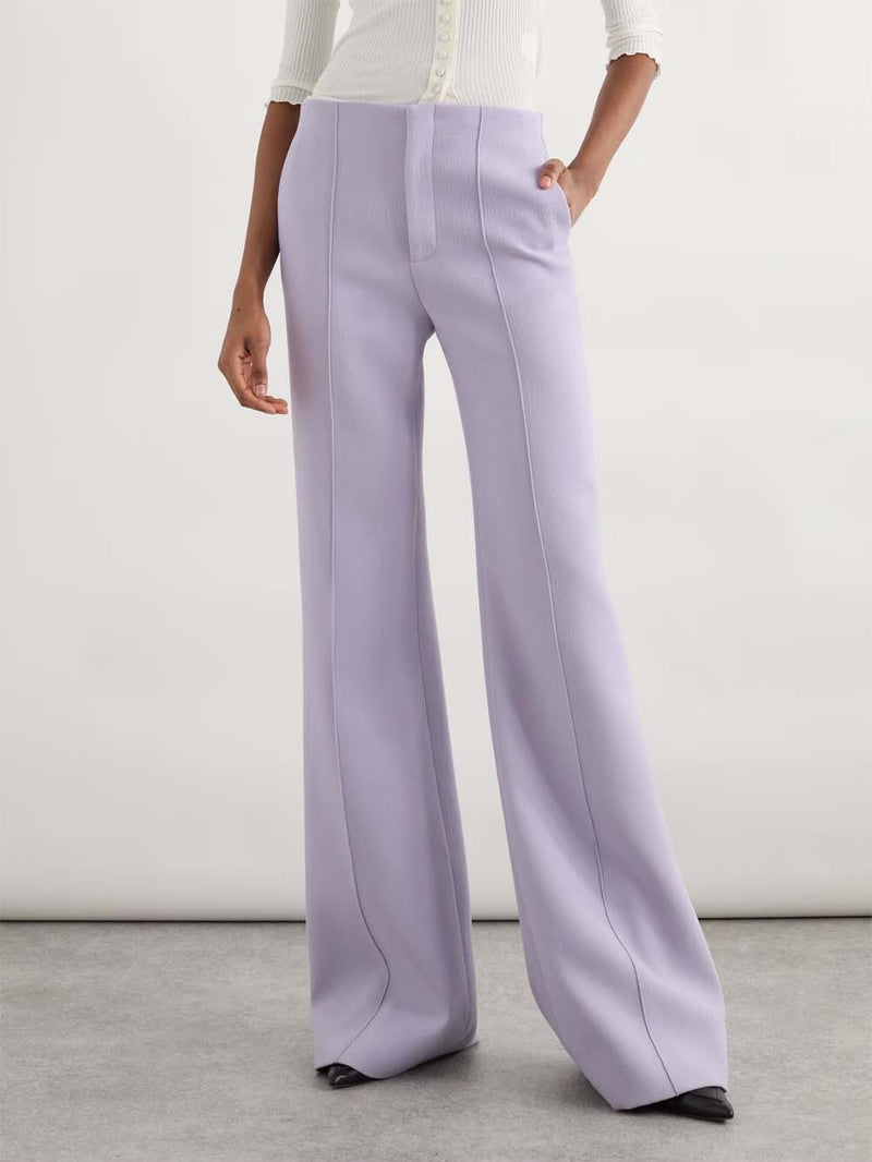 Wool-crepe Flared Trousers