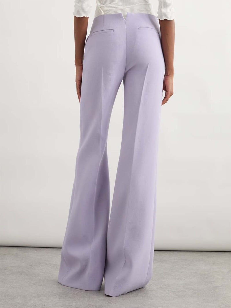 Wool-crepe Flared Trousers