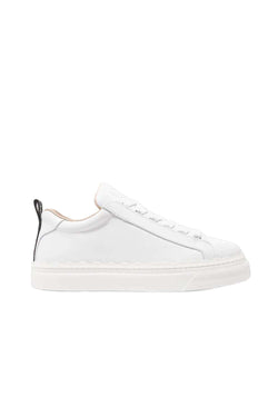 Lauren Scalloped Leather Sneakers