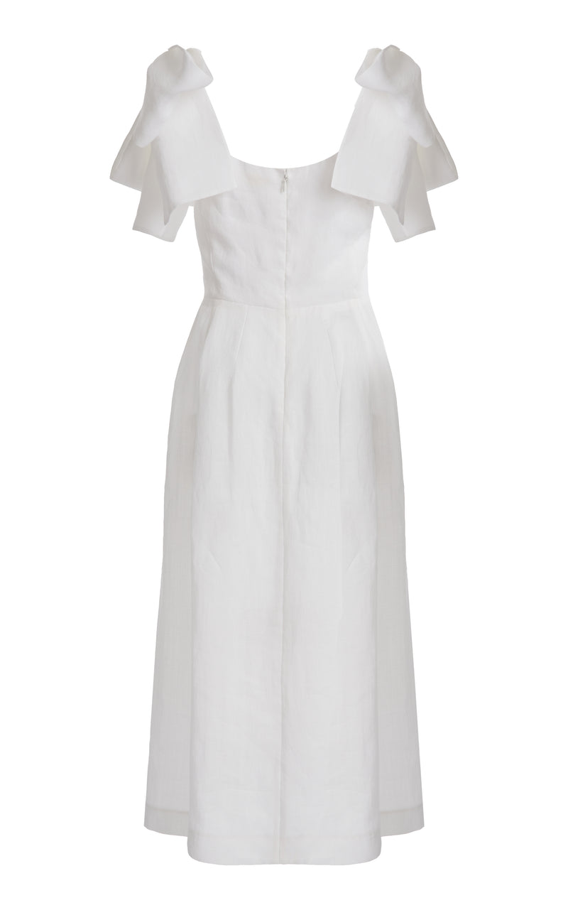 white dress coat Cass- Silk Bridal Tuxedo Gown