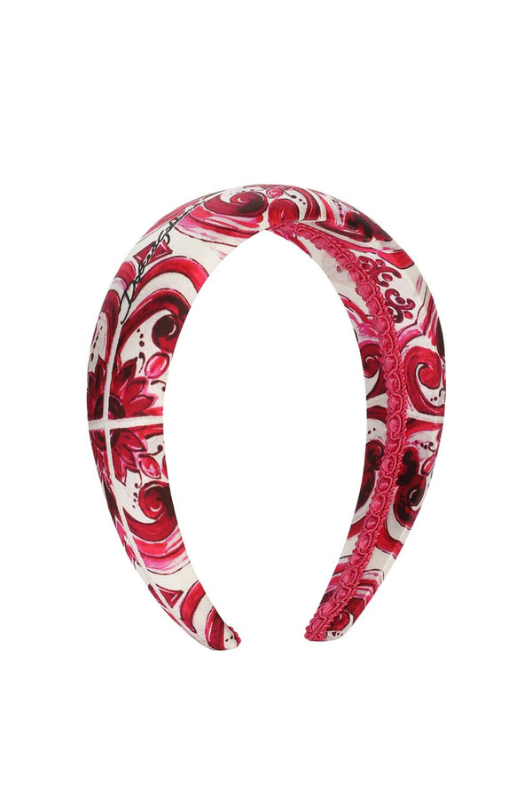 Majolica Print Satin Headband