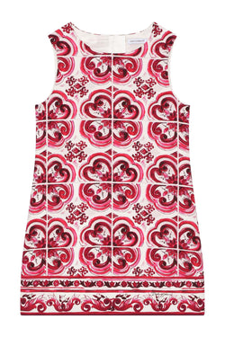 Short Majolica Print Cady Dress