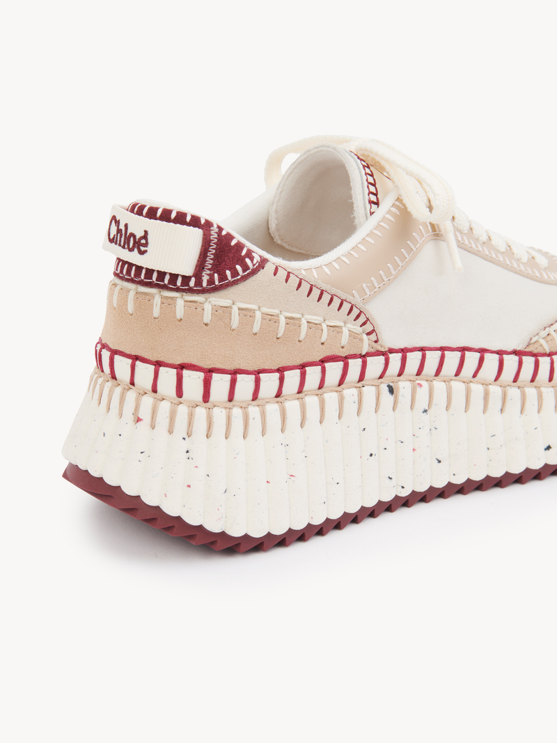 Nama Suede Trimmed Leather Sneakers