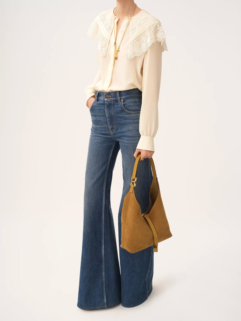 Suede Marcie Hobo Shoulder Bag