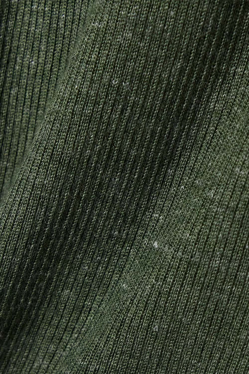 Anges Ribbed-Rnit Cashmere, Silk and Hemp-Blend Henley Top