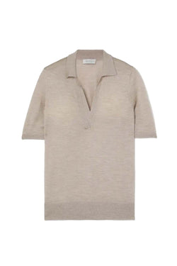 Frank Cashmere and Silk-Blend Polo Knit