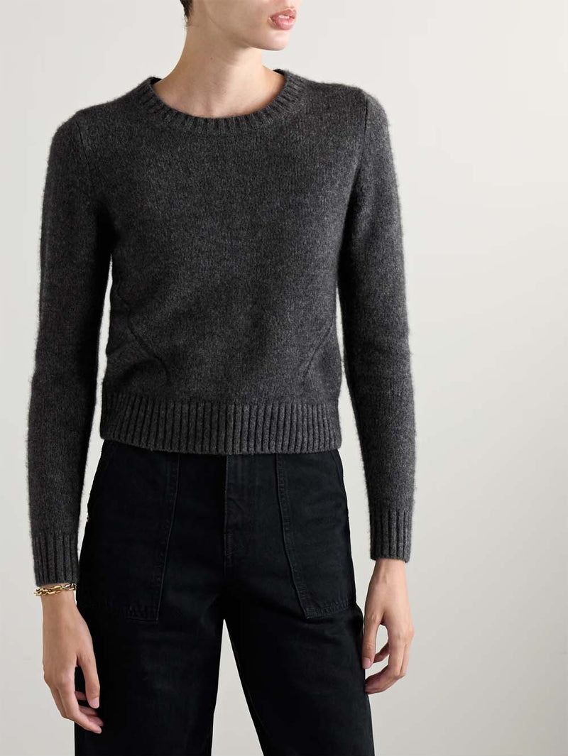 Gwendolyn cropped wool-blend sweater