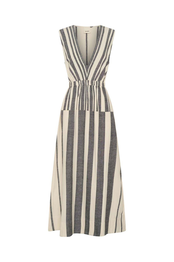 Eirene Broken Stripe Ankle Dress