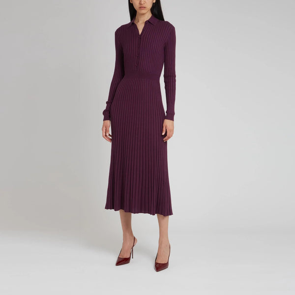 Ardor Ribbed Cashmere and Silk-Blend Midi Dress