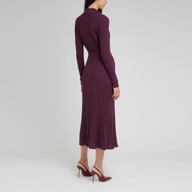Ardor Ribbed Cashmere and Silk-Blend Midi Dress