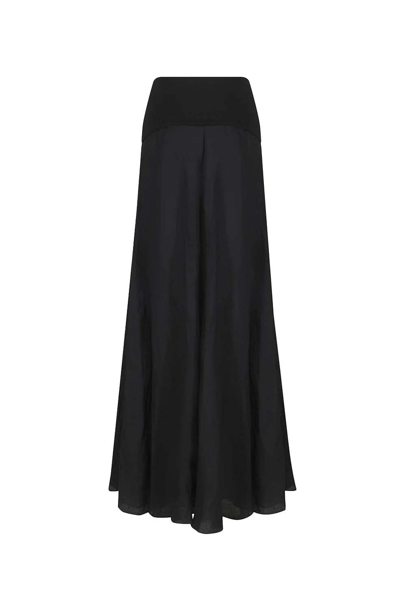 Light and Sound Convertible Organic Linen Maxi Skirt
