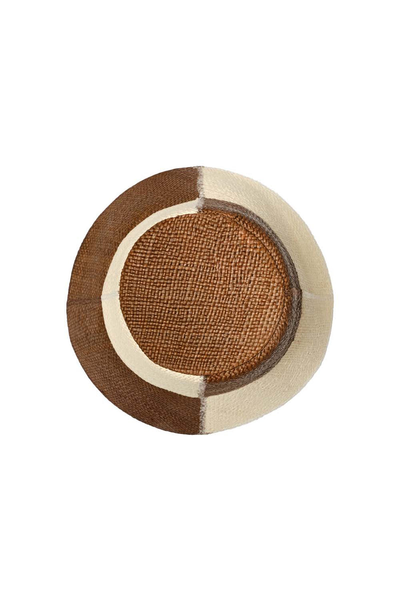 Heaven and Earth Checked Straw Bucket Hat