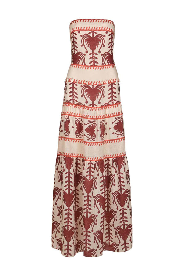 Another Chance Linen Strapless Dress