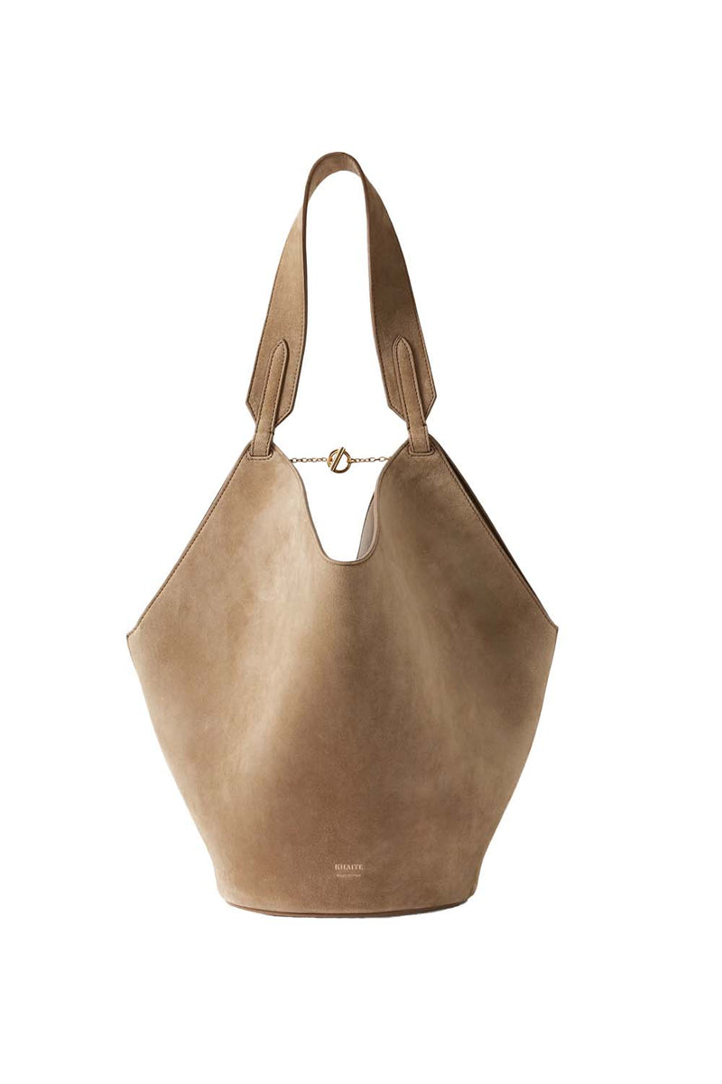 Small Suede Lotus Tote