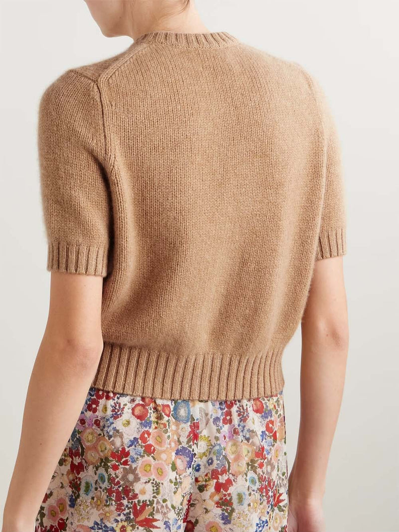 Nora Cropped Cashmere-blend Cardigan