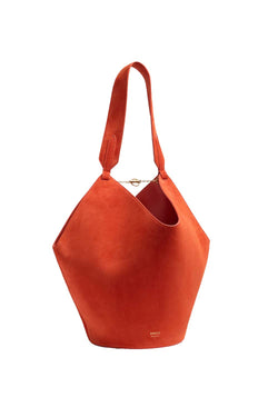 Small Suede Lotus Tote