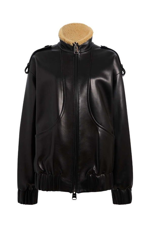 Sigi Relaxed Plongé Leather Jacket