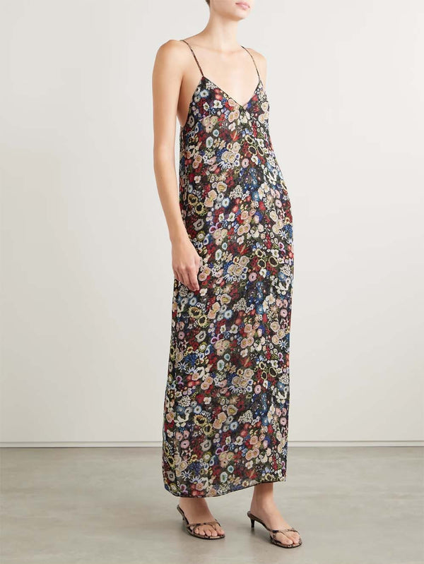 Taja Floral-print Silk-chiffon Maxi Dress