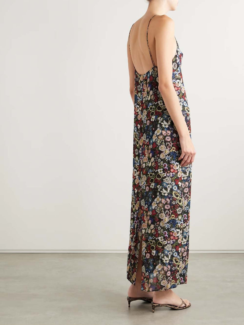 Taja Floral-print Silk-chiffon Maxi Dress