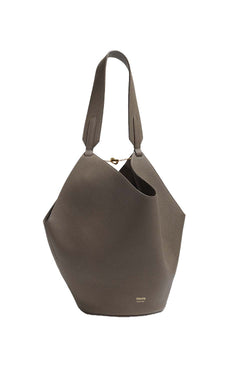 Small Leather Lotus Tote