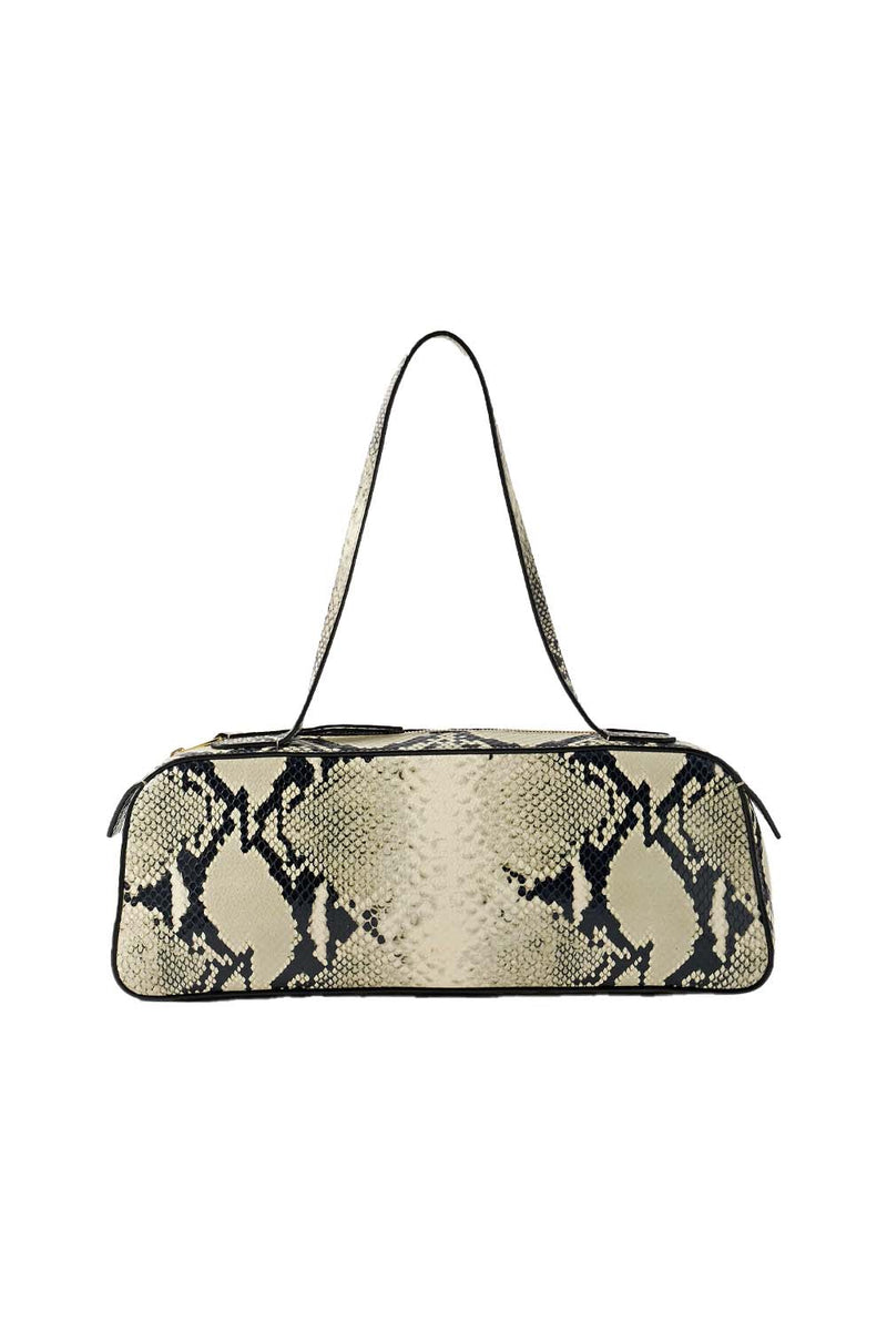 Simona Python-effect Leather Shoulder Bag
