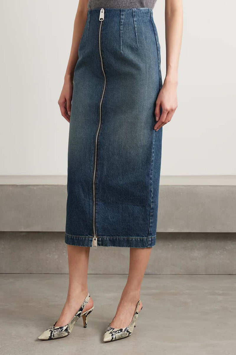 Ruly Denim Zipper Skirt