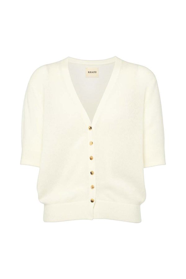 Dianna Short-Sleeve Cashmere Cardigan