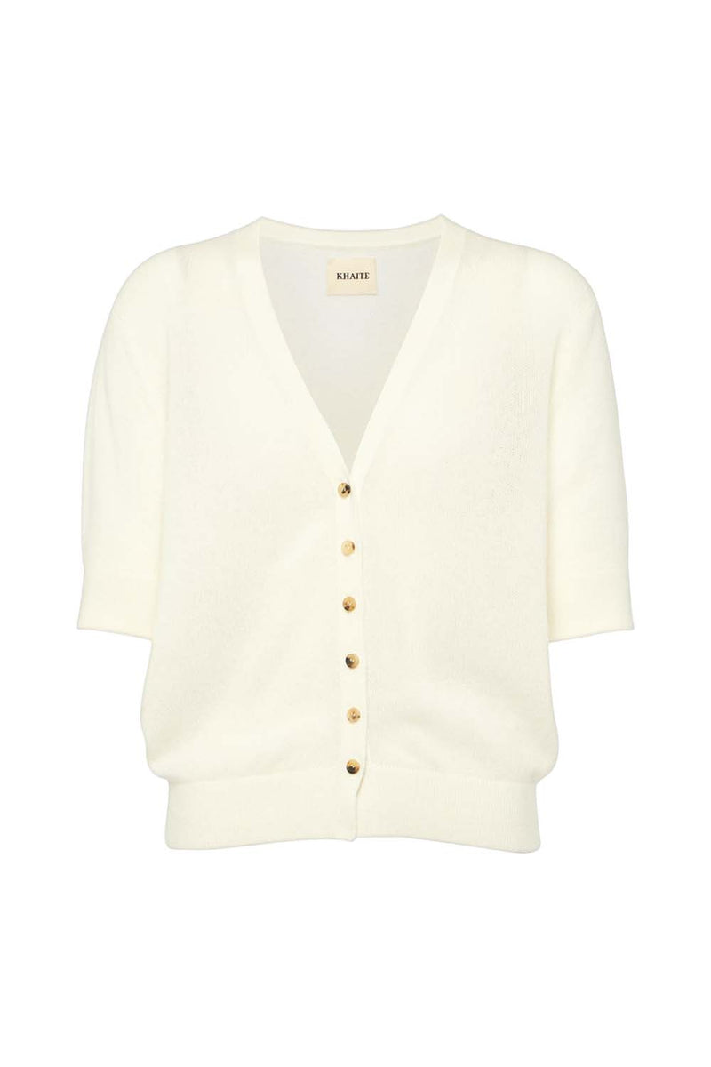 Dianna Short-Sleeve Cashmere Cardigan