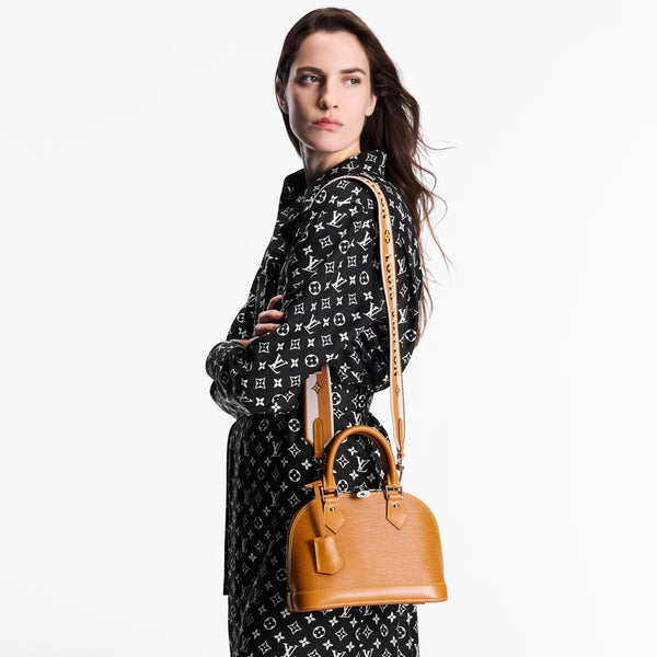 Epi Leather Alma BB Bag with Scarf