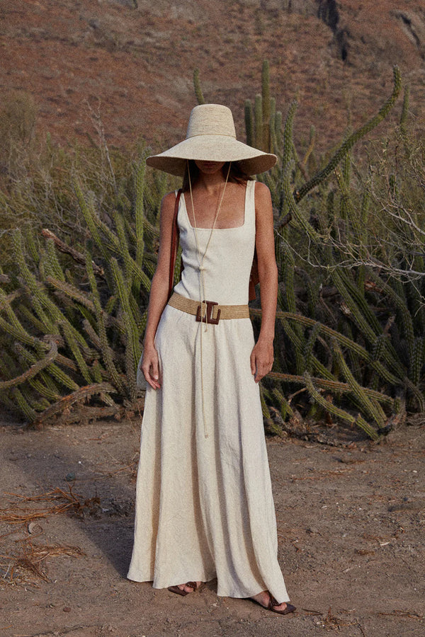 Organic Linen Blend Mariner Dress