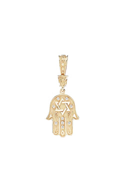 Gold Star of David Hamsa
