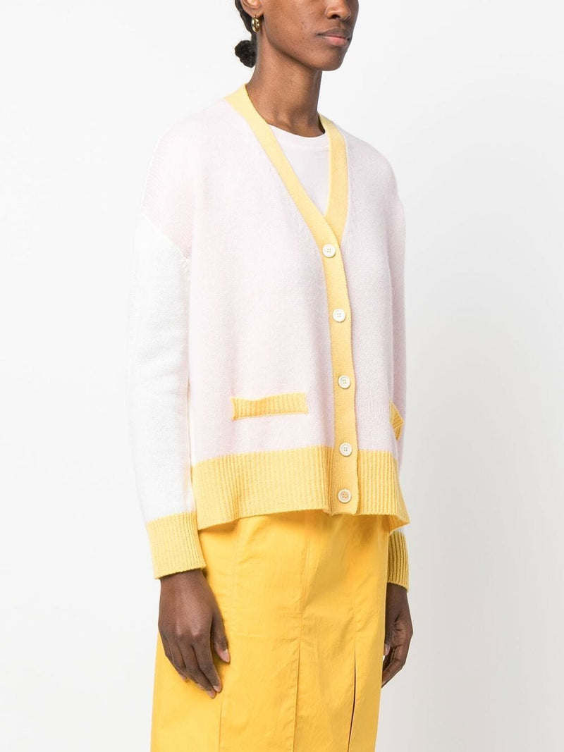 Colourblock Cashmere Cardigan