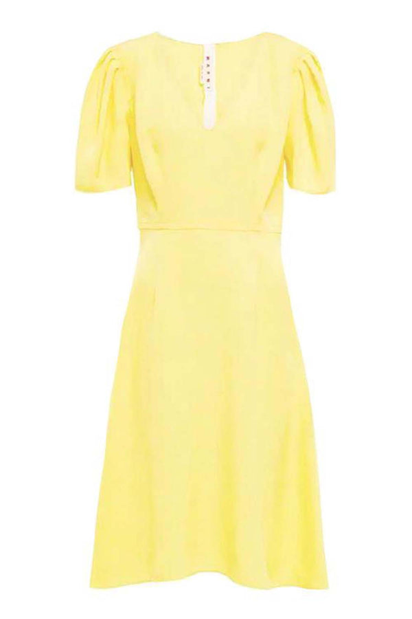 V-Neckline Midi Dress