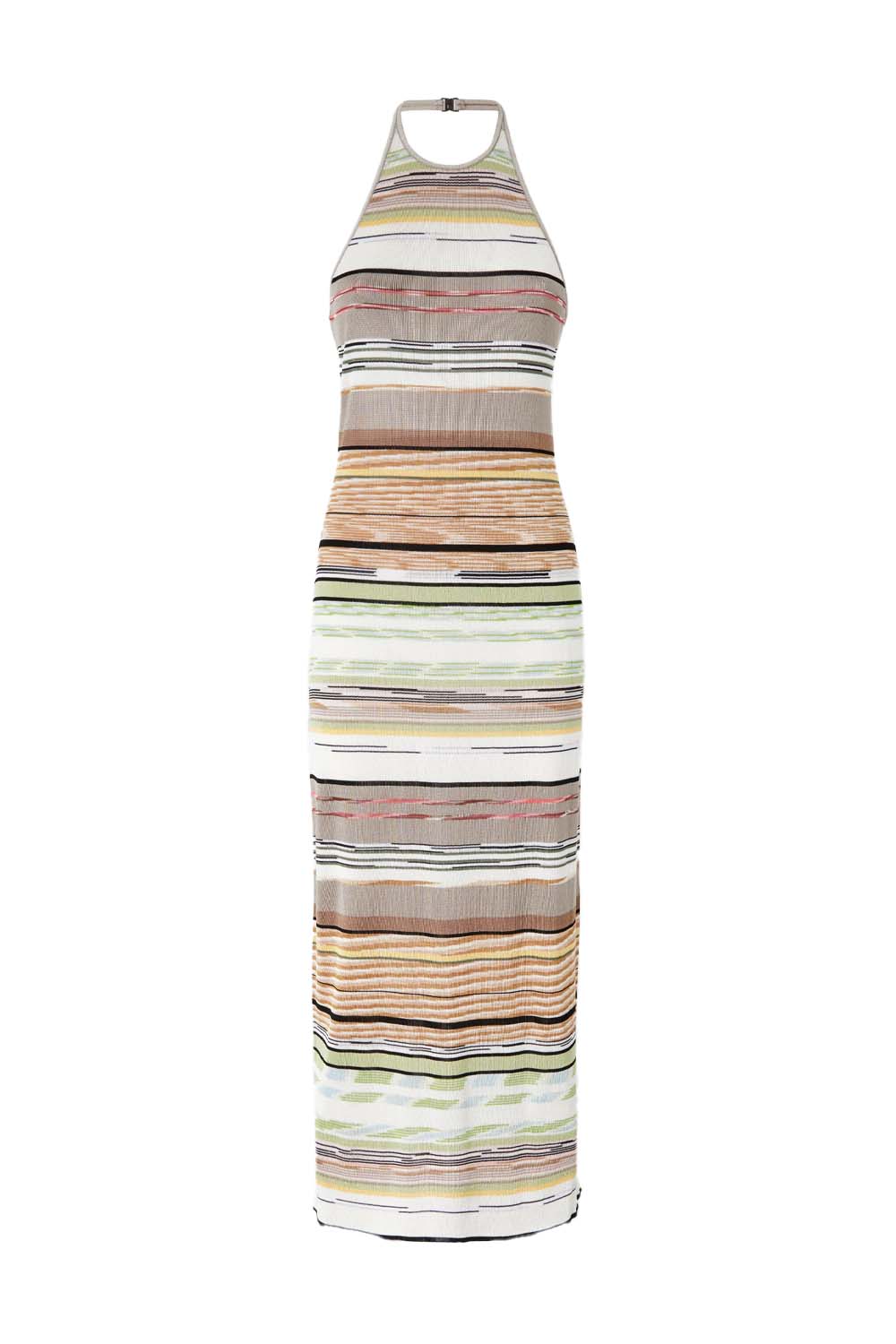 Flame-striped Halterneck Viscose Dress Belinda International Flame-striped Halterneck Viscose Dress Belinda International