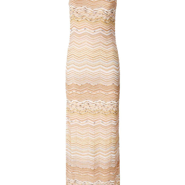 green emerald velvet dress One-shoulder Chevron Pattern & Sequin Maxi Dress – Belinda International