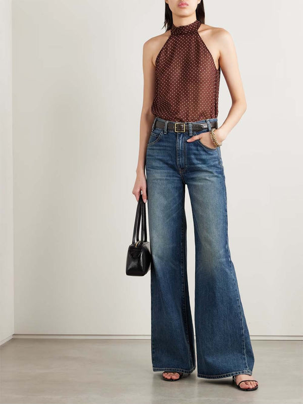 Alla Silk Halterneck Top