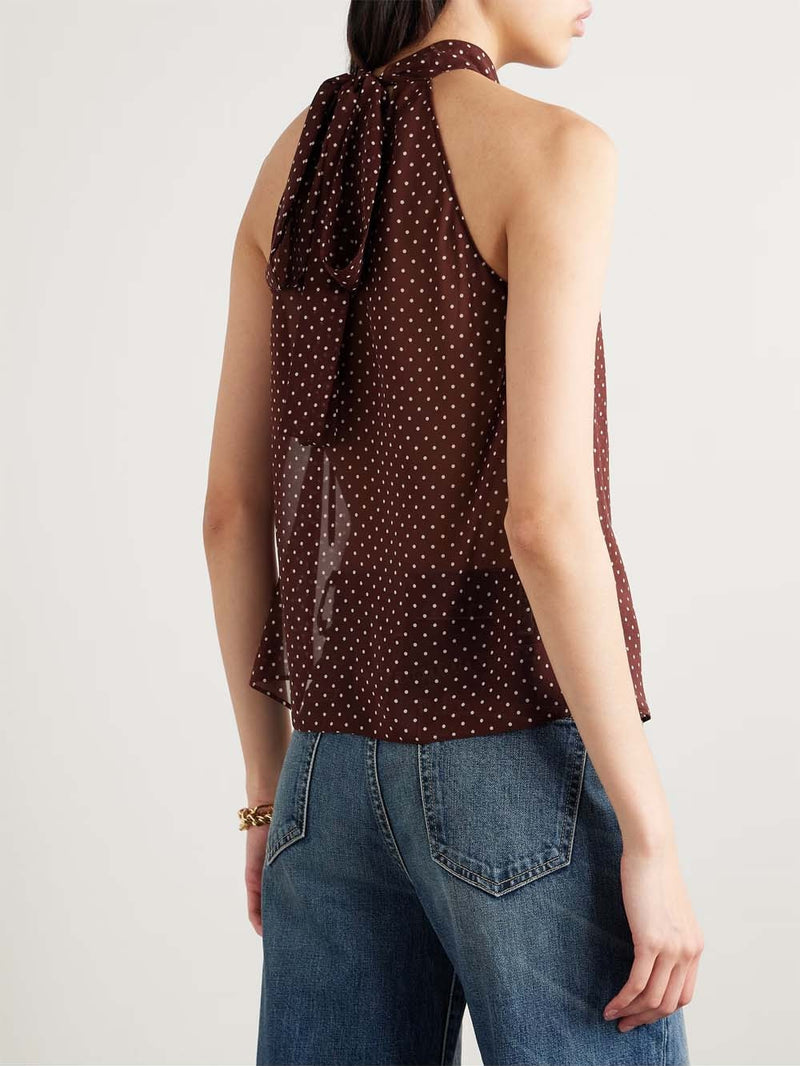 Alla Silk Halterneck Top
